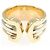 Cartier 2C Band Ring aus 18K Dreifarbigem Gold Golden - Ansicht 2
