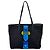 Tote Sac cabas Prada en nylon et velours Noir Bleu