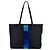 Tote Sac cabas Prada en nylon et velours Noir Bleu - vue 3