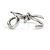 Bracciale Rigido in Metallo Argentato Balenciaga Argento - vista 3