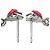 Chanel Ladybug Stecker-Ohrringe in Rot und Gunmetal Metallisch - Ansicht 5
