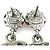 Chanel Ladybug Stecker-Ohrringe in Rot und Gunmetal Metallisch - Ansicht 7