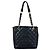 Sac à épaule Chanel en cuir de veau grainé noir