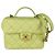 Bolsa de ombro Chanel em verde e amarelo