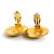 Boucles d'oreilles clips Chanel Gold Doré - vue 5
