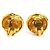 Chanel Gold Clip-Ohrringe Golden - Ansicht 3