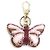 Portachiavi Gucci con charm a farfalla Marrone Rosa