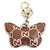 Portachiavi Gucci con charm a farfalla Marrone Rosa - vista 2