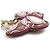 Portachiavi Gucci con charm a farfalla Marrone Rosa - vista 3