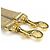 MCM Gold Embossed Leather Shoulder Bag Golden - view 12