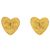 Chanel CC Hearts Clip On Metal Golden
