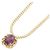 Colar Christian Dior Dourado e Roxo