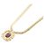 Colar Christian Dior Dourado e Roxo - vista 3