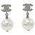 Orecchini a lobo Chanel 36138 Argento e Bianco
