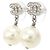 Boucles d'oreilles puces Chanel 36138 Argent et Blanc Argenté - vue 2