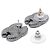 Classique Boucles d'oreilles puces Chanel ABD564 Noir Argenté - vue 3