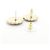 Boucles d'oreilles puces Chanel noires et blanches - vue 3