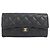 Chanel Timeless Classic Line AP0241 Geldbörse Schwarz Bordeaux