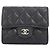 Chanel Timeless Classic Line AP0229 Wallet Black Dark red