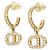 Pendientes de botón Christian Dior Claire Di Lune Castaño Dorado - vista 2