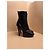 Stivaletti platform in pelle nera Louis Vuitton Nero - vista 2