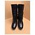 Stivaletti platform in pelle nera Louis Vuitton Nero - vista 3