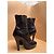 Stivaletti platform in pelle nera Louis Vuitton Nero - vista 6