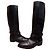 Botas altas de piel negra Burberry Negro