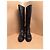 Botas altas de piel negra Burberry Negro - vista 3