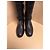 Botas altas de piel negra Burberry Negro - vista 4