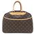 Bolsa de mão de cosméticos Louis Vuitton Monogram Bowling Marrom