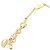 Pulseira com pingente Louis Vuitton LV Floragram Branco Dourado - vista 3