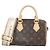 Borsa Boston Louis Vuitton Monogram Speedy Bandoulière Marrone Beige