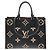 Sac à main Louis Vuitton Bicolor Monogram Empreinte OnTheGo MM Noir Beige
