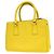 Prada Galleria Double Zip Saffiano Leather Small Yellow - view 2