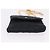 CHANEL Matelasse Chain Shoulder Pouch Satin Black Gold CC Auth 206434A Negro Dorado - vista 5