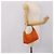 Bolsa de Mão PRADA Nylon Laranja Prata Auth 205395A - vista 21