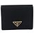 PRADA Bifold Wallet Nylon Black Gold Auth 205242M Golden - view 13