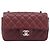 CHANEL Mini Matelasse 20 Kettentasche Lammleder Bordeaux Silber CC Auth 206388SM - Ansicht 13