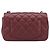 CHANEL Mini Matelasse 20 Kettentasche Lammleder Bordeaux Silber CC Auth 206388SM - Ansicht 2