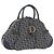Borsa a mano Christian Dior Trotter Canvas Double Saddle Navy Gold Tone Auth ka6525A Blu navy