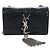 Autre Marque Borsa a tracolla Saint Laurent Chain Kate in pelle nera e argento Auth 206718V Nero - vista 13