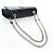 Autre Marque Borsa a tracolla Saint Laurent Chain Kate in pelle nera e argento Auth 206718V Nero - vista 7