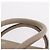Céline Bolso de mano CELINE Luggage Micro Shopper de piel Beige Silver Auth 206453A Plata - vista 14