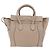 Céline Bolso de mano CELINE Luggage Micro Shopper de piel Beige Silver Auth 206453A Plata - vista 2