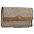 Borsa a tracolla Christian Dior Honeycomb Canvas Chain PVC Beige Gold Auth 207466 D'oro