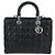 Christian Dior Canage Lady Dior Large Bag Lamb Skin 2way Black Auth BA16035V Nero Argento - vista 13