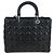 Christian Dior Canage Lady Dior Large Bag Lamb Skin 2way Black Auth BA16035V Nero Argento - vista 2