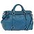 Miu Miu Handtasche Leder 2way Blau Silber Authentisch 167732M