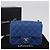 Borsa a tracolla CHANEL Chain Mini Matelasse in pelle d'agnello blu argento CC Auth 167777SM - vista 12